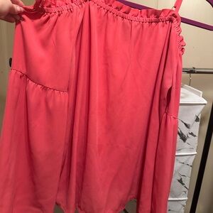 INC International Concepts Pink Ruffled Blouse